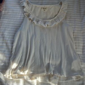 Madewell Wakeford Ruffle Sweater Tank